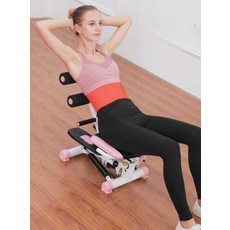 두리 백익스텐션 로망체어 하체운동기구 복부 운동기구, 흰색 분홍색 복부 조임 기계