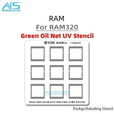 아마오에 그린 오일 넷 솔더 잉크 키트 리볼링 스텐실용, 1개, 2. F-RAM320