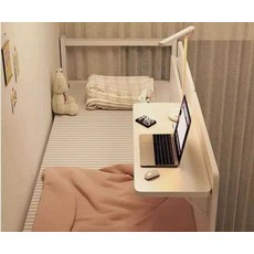 이층 침대 선반 데스크탑 사이드 노트북 벙커 철제 따뜻한 접이식 테이블 48cm 메이플, 접이식 테이블 48cm 화이트