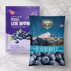 [CJ프레시웨이] 칠레산 냉동 블루베리 1kg+미국산 냉동 블루베리 1kg, 1세트, 2kg