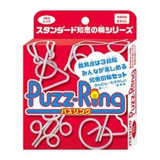 하나야마 캐스트 퍼즐 하즈루 퍼즐링 레드, 혼합색상, 1개, 4피스