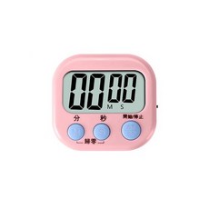 電子計時器 廚房計時器 正負倒計時 馬卡龍色 多功能計時器 BE809, 1個, 粉色