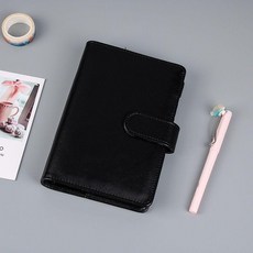 PU活頁筆記本, 黑色, a6, 1個