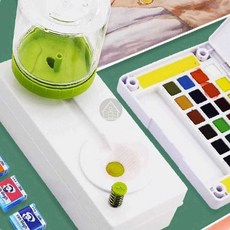 수채화 브러쉬 세척 물통 붓세척기 미술용물통 물감물통, 브러쉬린서