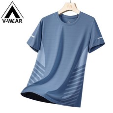 V-WEAR 冰絲速乾圓領短袖上衣 男女款運動休閒T恤 大尺碼M-5XL