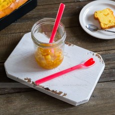 嚴選SHOP 紅色迷你矽膠果醬勺 酸奶勺 寶寶輔食刮勺 B115, 1個, 紅色迷你小號果醬勺*1支