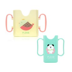플렉사 우듀우듀홀더 + 미니팩 홀더 세트 케이스, 1개, 플렉사 우유두유홀더(옐로우_버드)+미니팩홀더(민트)