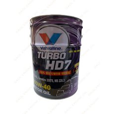 발보린 터보 HD7 10W40 20L CI-4 유로4/5 중대형디젤 합성엔진오일, 1개