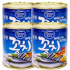 동원 꽁치 통조림, 280g, 4개