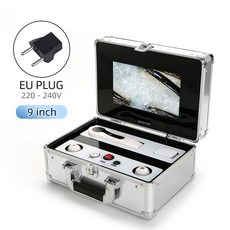 휴대용 헤어 두피 피부 스캐너 9 인치 HD 디스플레이 50X 200X 헤어 돋보기 전문 헤어 및 피부 분석기, 9 inch-EU PLUG