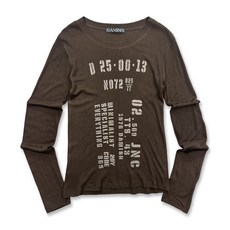 [다미쉬] 스텐실 넘버링 롱슬리브_브라운