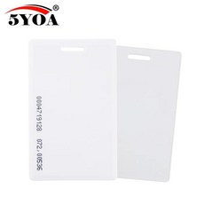 액세스 제어 카드 읽기 전용 RFID 태그 스티커 열쇠 고리 토큰 링 근접 칩 EM4100 Tk4100 125khz 1.8mm 10 개, 10 Black