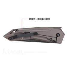 ZT CECCHINI SLT FLIPPER BRZ 陽極處理鈦握柄折刀, 1個