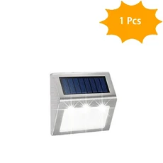 태양열 전원 야외 RGB LED 조명 완벽방수 벽 Sconces 4/6/8 울타리 데크 파티오 정원에 대 한 위아래, 01 Warm Light-1PC