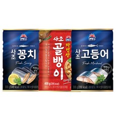 사조 통조림 꽁치 300g 4캔+고등어 300g 4캔+골뱅이 400g 4캔/무배, 12개