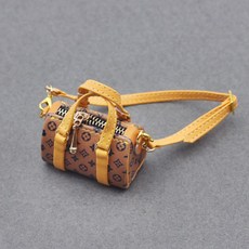 팝마트 인형 미니어쳐 가방 라부부 베이비 백 CRYBABY 15cm 핸드백 트렌드, 24 L 라이트 브라운 숄더 백