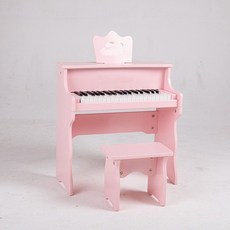 미니피아노 원목 교구 악기 놀이 선물 소형 건반 피아노 장난감, 8. 핑크 듀얼전원, 1개