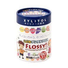 日本 UFC FLOSSY 木醣醇兒童安全牙線棒 水果味 彩色牙線棒 西松屋 嬰兒牙線棒 牙線 兒童牙線棒 阿卡將, 1個, FLOSSY罐裝60入 / 2077