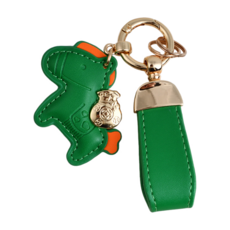 Justsong 馬上有錢小馬鑰匙扣掛件 可愛造型PU皮革鑰匙圈, 迷你馬綠色+手繩, 1個