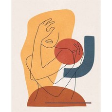 추상 숫자로 RUO프리미엄 냄비Y 그림 미니멀리스트 원래 선물 아크릴 페인트 공예 장식 218172, 20x30cm Diy Frame, 9929311