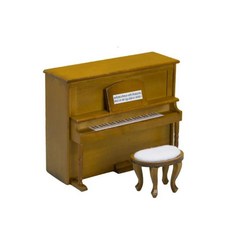 피아노 나무 장면 모형 인형의 집 악기 연주용 하우스 미니어처 피아노포르테, 1개