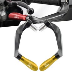 오토바이 알루미늄 브레이크 클러치 핸들 보호 장치, 1개, 2. yellow