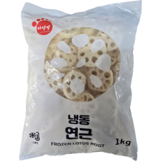 연근 슬라이스 냉동 업소용 마당발, 1개, 1kg