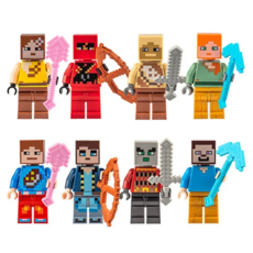 할로윈 광산 크래프T 레고호환 픽셀블록 어린이 키덜트 수집가 연인 선물, 깊은 사파이어