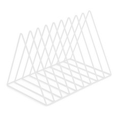 네이처안 철제 삼각 책꽂이, 화이트, 1개