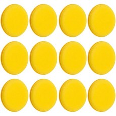 12-24개 자동차 왁싱 폴리쉬 왁스 폼 스펀지 어플리케이터 패드 10CM 옐로우 클리닝 클린 워셔 세탁 도구 24개, 12pcs