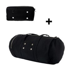 세틀하버 가벼운 크로스백 여행용 보스턴백 운동 가방 (파우치 증정), 블랙, 1개