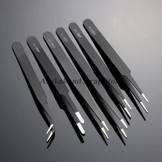 핀셋 정밀 정전기 방지 유지 보수 전자 시계 수리 납땜 공예 도구, 1개, 7. 6pcs