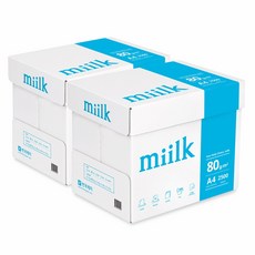 miilk 한국제지 복사용지 80g, A4, 5000매