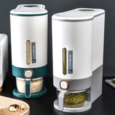 하루연구소 밀폐 쌀통 쌀보관 용기 계량 잡곡통 식약청 검사완료, 블루, 1개