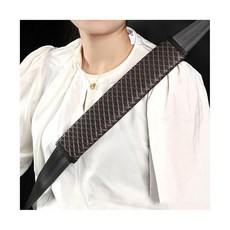Sandfren 카시트 벨트 커버 부드럽고 편안한 차량 안전 스트랩 숄더 쿠션 매트 2개 통기성 자동차 목 보호 하네스 패드 트럭 세단 SUV용 범용 (커피), 커피