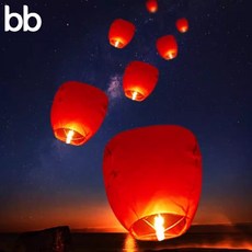 풍등 소원등 만들기 신년 난연 연등 파티 컬러 새해 대형 축제 한지풍등 소망풍등 소망등, 5팩 레드 (펜1)