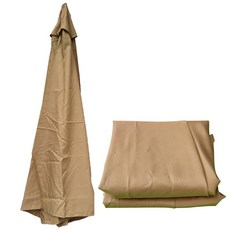시장용 우산과 호환되는 우산 교체용 상단 커버 헤비 듀티 야외용, Khaki