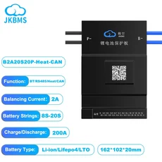 JK SMART BMS 리튬 이온 LTO 18650 배터리 Lifepo4 스토리지 블루투스 2A 밸런스 전류 36V, 01 B2A20S20P-HC