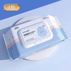 嗨購 羽絨服清潔濕巾 免洗去汙去漬一次性便攜衣物乾洗80抽, 1個, 1包 【80抽】