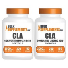 벌크서플먼츠 CLA 1000mg 소프트젤, 2개, 300정
