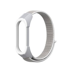 뽀마 미밴드3/4/5/6 호환스트랩 실리콘+나일론 슬링밴드, 화이트, 1개