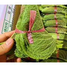 < 바른농산 > 국내산 깻잎 쌈채소 찹찹이깻잎 (1.5kg~2.5kg 내외), 1개, 1kg