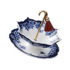 일일 사용 또는 특별 행사를위한 우산 세라믹 티 스트레이너, Celadon Tea Drain Se