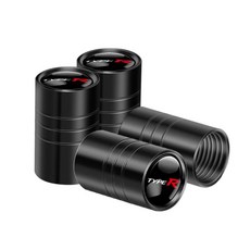알루미늄 자동차 휠 타이어 에어 밸브 먼지 캡 시빅 세대 재즈 시티 핏 오디세이용, 7. Black-TYPER, 1개