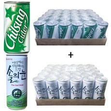 칠성사이다 190ml(30캔) + 솔의 눈 240ml(30캔) 60캔, 190ml