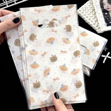 손잡이 비닐봉투 미니 구디백 비닐백 13 x 22 100p, 1개, 100개입