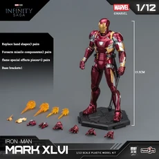 새로운 폰드조이 애니메이션 피규어 아이언맨 MK46 모델 키트 1/12 인피니티 사가 아이언맨 마크 46 조립, 01 MK46