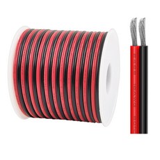 10M 50M 16 20 2핀 리본 LED DIY 22 커넥터 블랙 80C 24 케이블 램프 26 28 300V 구리선 30AWG 18 플랫 레드, 26AWG 30M