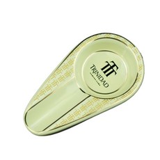 LUBINSKI 精緻陶瓷煙灰缸 時尚黑金邊緣 防滑耐用易清潔, 香檳色 千里達, 1個