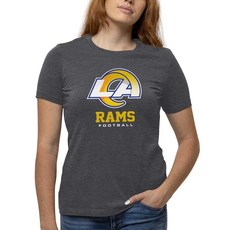 Team Fan Apparel 여성용 NFL 얼티밋 팬 로고 반소매 티셔츠 - 100% 면 공식 라이선스 태그 없는 티 차콜 S 179940